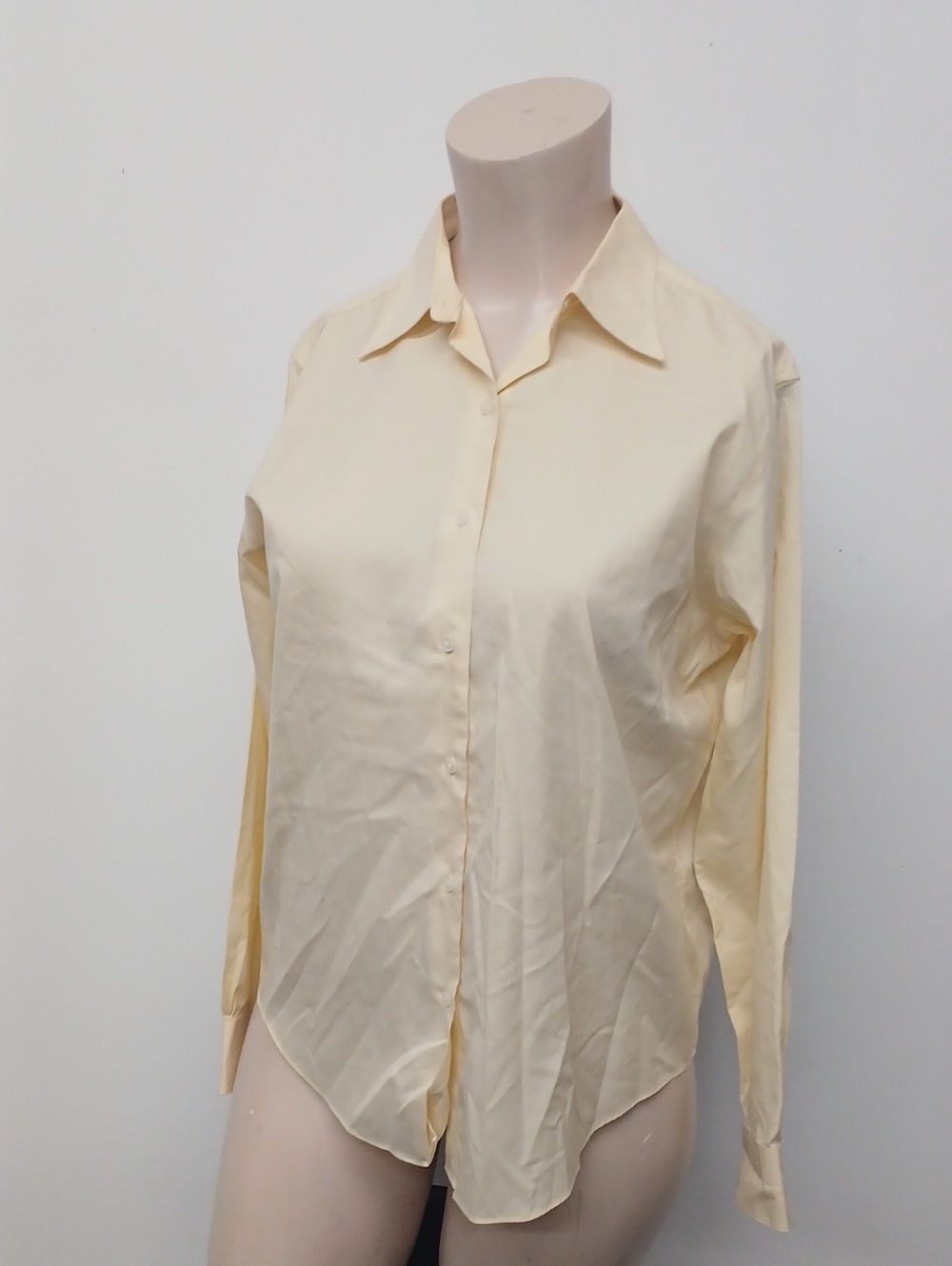 Brooks Brothers Pale Yellow Cotton Button-Up Shirt Size 16